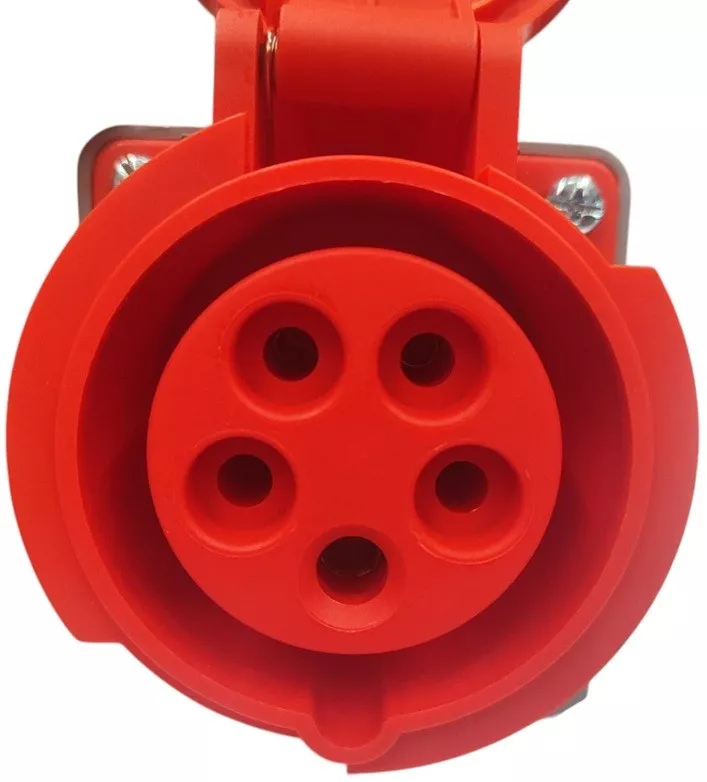 Розетка стационарная 16A 5п (3P+PE+N) SLN-115K IP44, 380В, AWSPRODUCTS