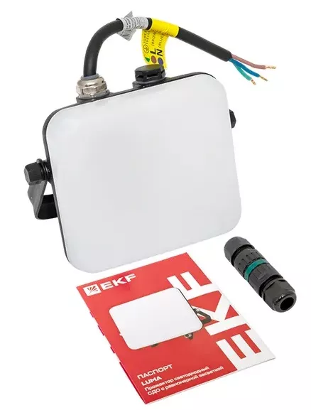 Прожектор LED СДО-4002 20Вт 4000К IP65 с равномерной засветкой LUMA EKF