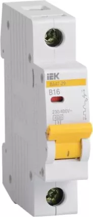 Автоматический выключатель ВА47-29 B16/1 4,5кА IEK