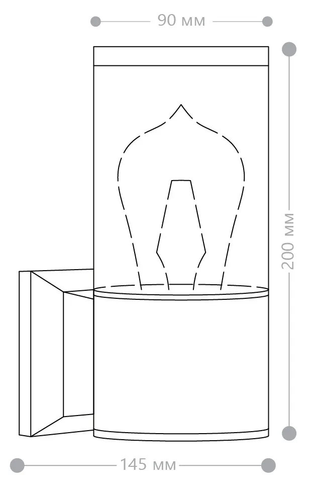 Светильник садово-парковый 40Вт 230В E27 DH1301, черный Feron