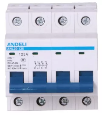 Выключатель нагрузки AHL30-125 4P 125A