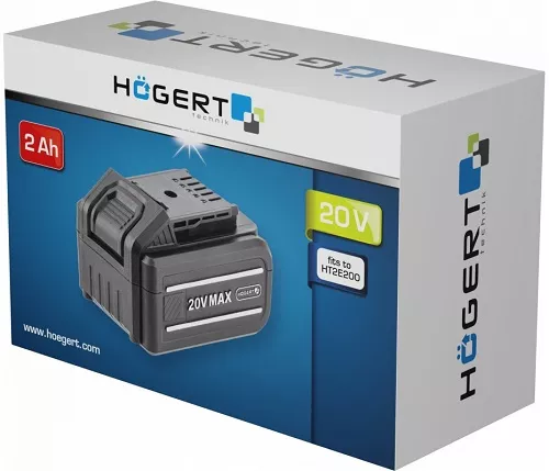 Аккумулятор для ударного гайковерта HT2E200, Li-Ion, 20V 2,0 Ач HOEGERT