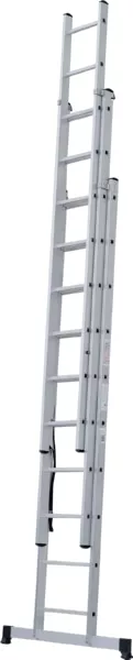 Лестница алюминиевая трёхсекционная Новая Высота NV 1230, 3х10 перекладин
