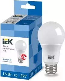 Лампа LED A60 E27 6500К 15Вт 1350Lm IEK