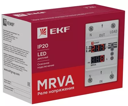 Реле напряжения и тока с дисплеем MRVA 50A EKF PROxima