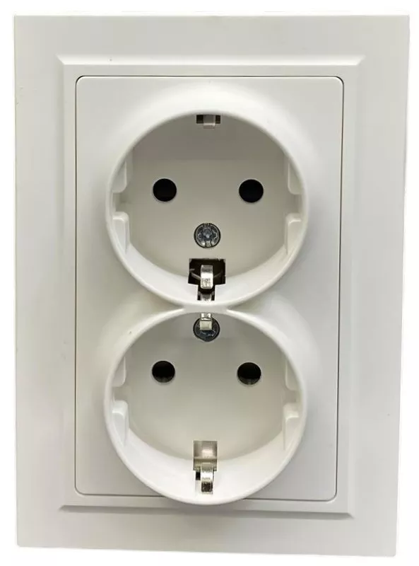 Рамка для двойной розетки белая P50-6W AWSPRODUCTS
