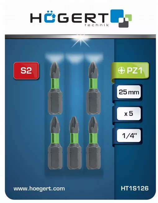 Биты ударные PZ1 25мм (5 шт.) HOEGERT