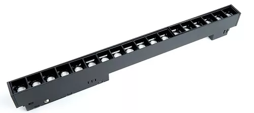 Светильник светодиодный магнитный трековый низковольтный 48В 18Вт, 1620Лм, 4000К, 30градусов, черный