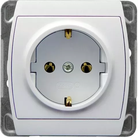 Розетка GP-1JS 377 одинарная "шуко" (без рамки)