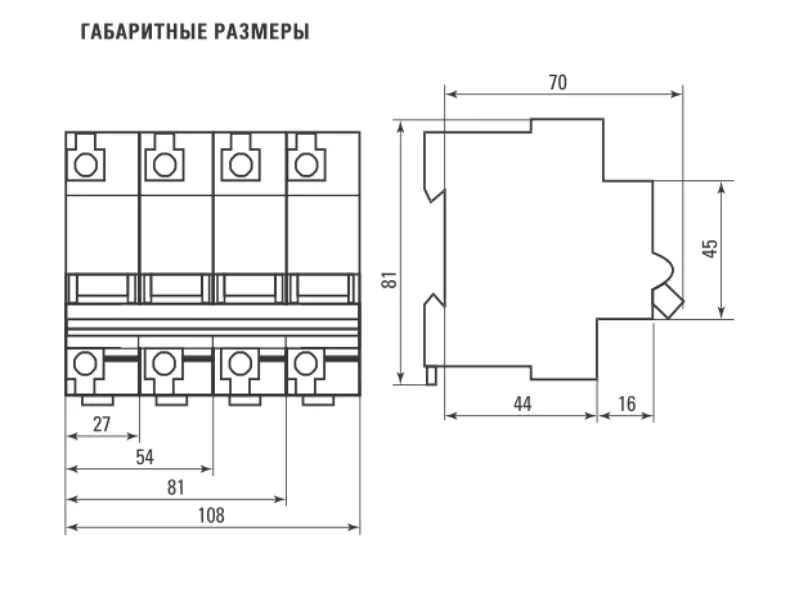 Автомат ВА 47-100 3P 100A (C) 10кА 400В Basic