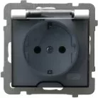 Розетка GPH-1GS/m/45 брызгозащищенная, с/з Schuko IP-44
