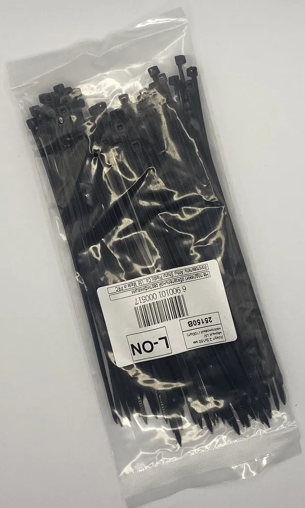 Хомут 2,5*150 чёрный UV нейлон (100шт) (L-ON), уп