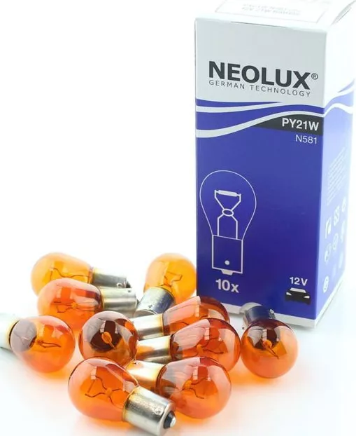 Лампа PY21W N581 21W 12V BAU15S 5XFS10 NEOLUX (только упаковками по 10шт)