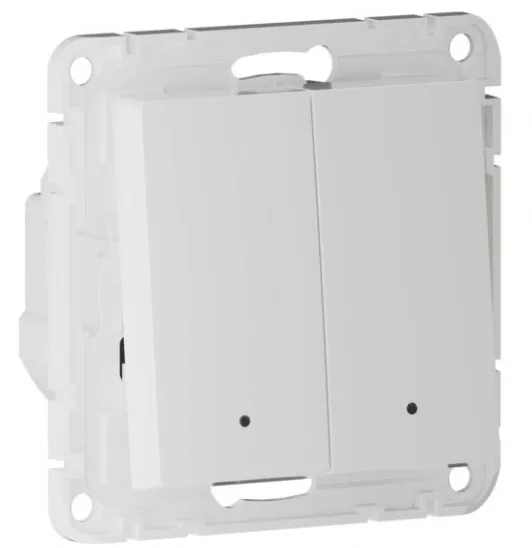 Выключатель 2-кл. с подсветкой Белый (Zigbee) AtlasDesign Smart SE