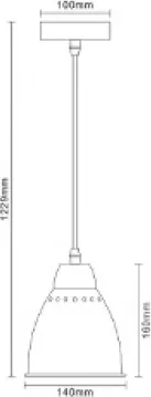 Светильник подвесной LOFT (Camelion PL-430S-1  С08  серый, 1х E27, 60Вт, 230В, металл)