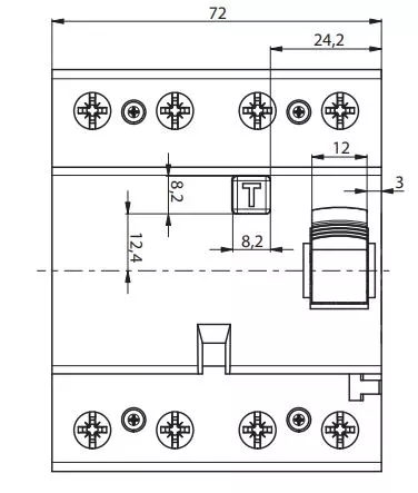УЗО EFI6-P2 40/4/0.03 30мА, тип АС, 6кА ETI