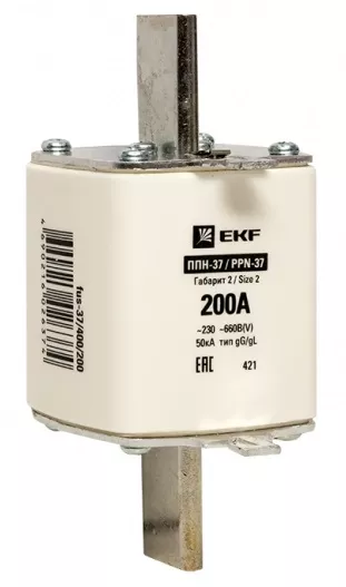 Вставка плавкая ППН-37 400/200А 660В габарит 2 EKF