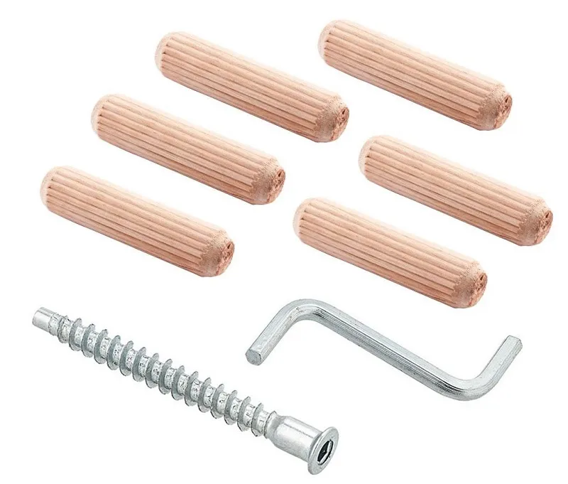 Набор мебельщика (конфирмат, шканты, ключ) (61шт.) (Стройбат), уп