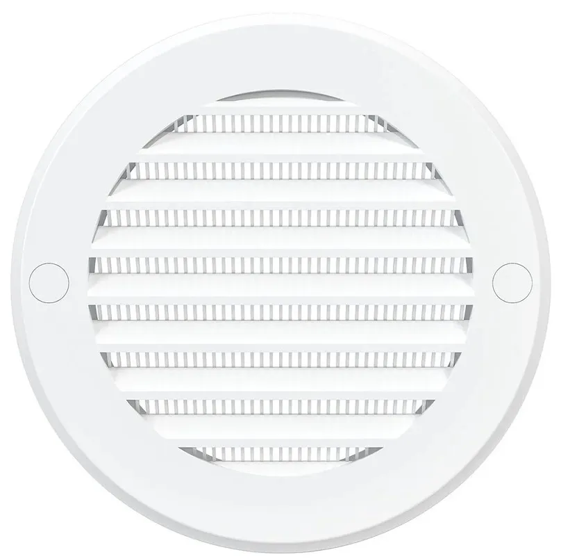 Решетка вентиляционная С СЕТКОЙ РКС фланец D100 D136 пластик ERA