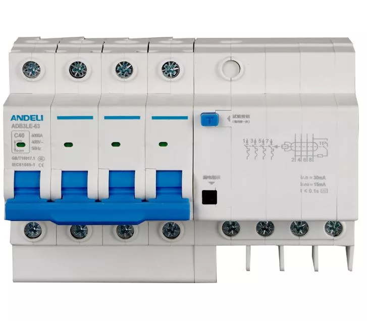 Диф. автомат ADB3LE-63 4P 40A 30mA тип AC х-ка С