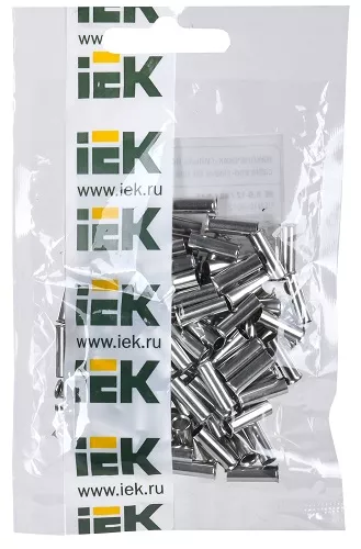 Наконечник-гильза НГ 6,0-12 без изоляции (100шт/упак) IEK (акц)