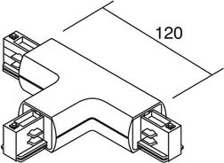 Соединитель T левый 7621-10-W20 серый