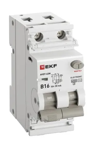 АВДТ-63N B16/1+N 30мА, тип АC, 6кА PROXIMA EKF