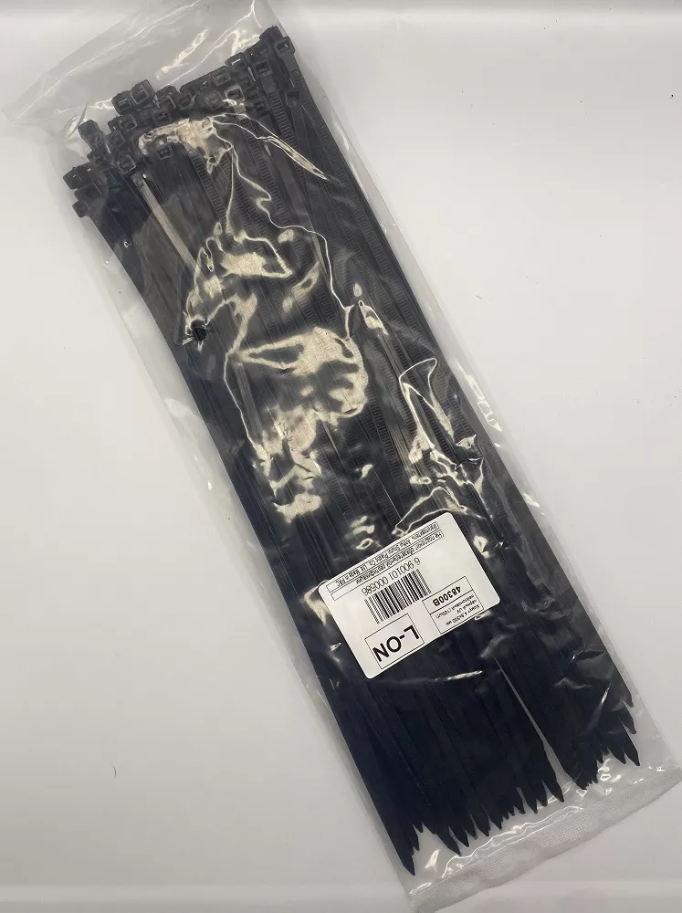 Хомут 4,8*300 чёрный UV нейлон (100шт) (L-ON)