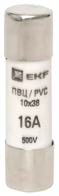 Плавкая вставка цилиндрическая ПВЦ (10х38) 16А EKF