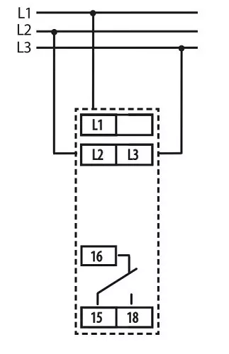 Реле контроля наличия и чередования фаз HRN-55 (380В, 8А)