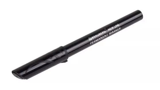 Маркер перманентный NEW LINE, ЧЕРНЫЙ, 2мм BRAUBERG