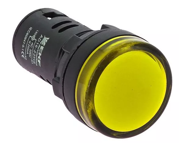Индикатор LED желтый AD16-22HS 24В AC/DC IP54 EKF
