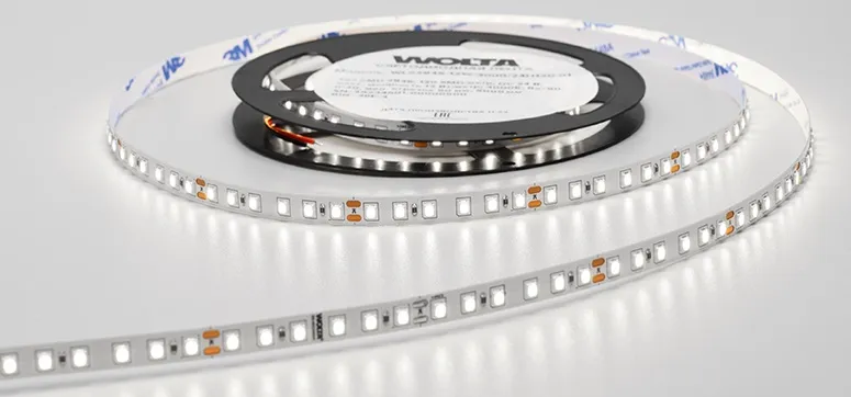 Лента LED SMD2835 12Вт 4000К 12В IP20 1600лм/м 120led/м 8мм (уп.5м) WOLTA