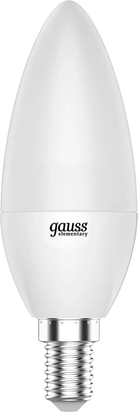 Лампа LED C35 E14 4100К 6Вт 450Лм Elementary Gauss