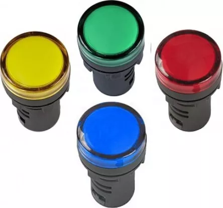 Индикатор LED зелёный AD16-22HS 24В AC/DC IP54 EKF