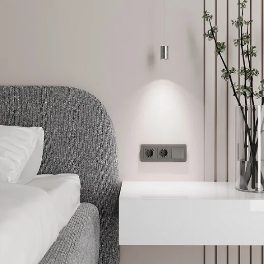 Выключатель проходной 1-кл. Графит акрил WERKEL