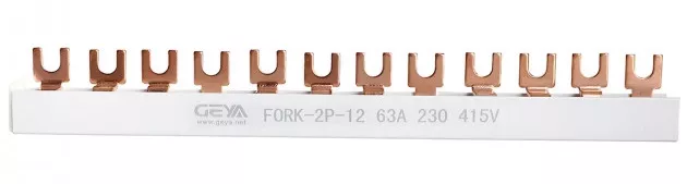 Шина соединительная типа FORK (12 вилка) 2Р 63А 21 см GEYA