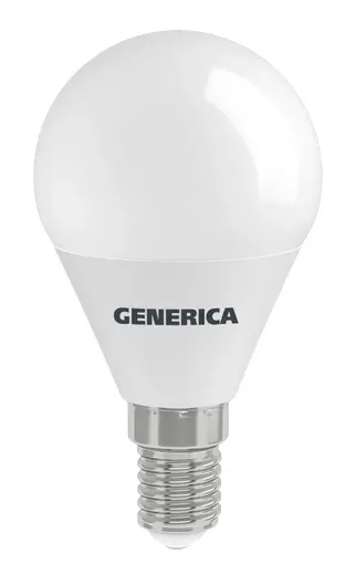 Лампа LED G45 E14 3000К 8Вт 800Lm GENERICA