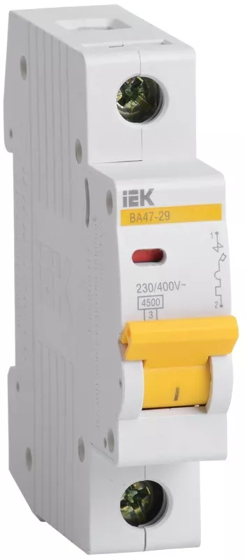 Автоматический выключатель ВА47-29 C25/1 4,5кА IEK