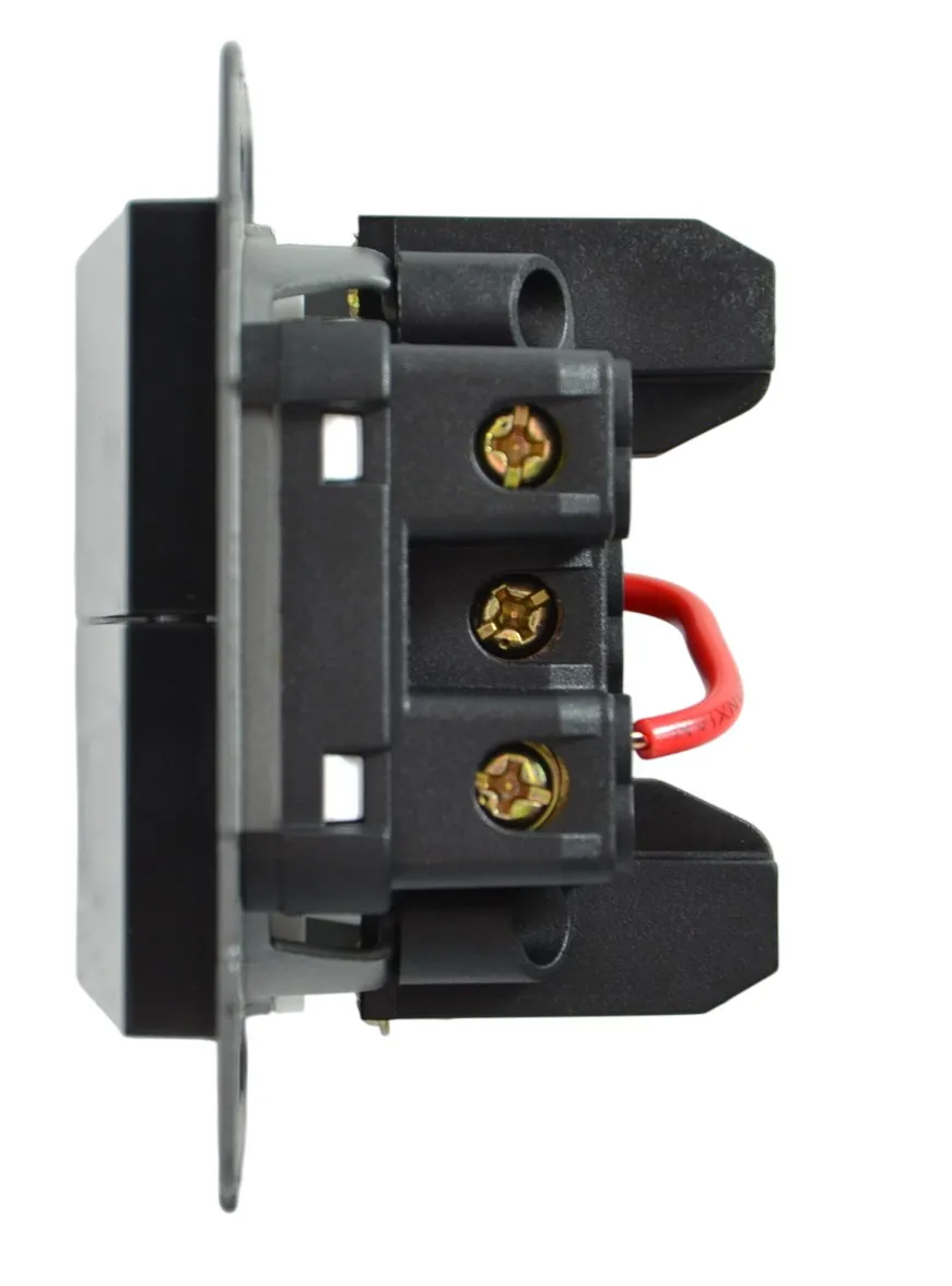 Выключатель жалюзи 2-кл. чёрный A-013B "Aura" AWSproducts