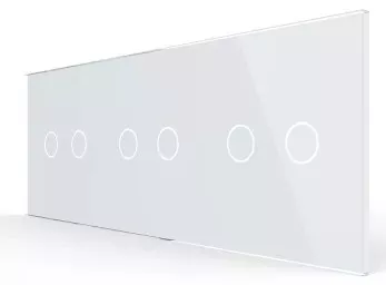 Панель для 3-х сенсорных выключателей 6 клавиш (2+2+2), цвет белый