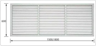 Радиаторная решетка 600х1800мм "Идеал"  Белый  (5 шт. в уп.)