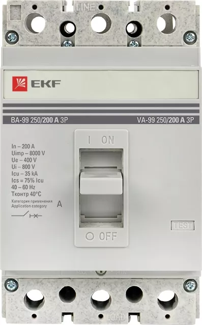 Автоматический выключатель ВА-99 250/200А 35кА 3p. Proxima EKF