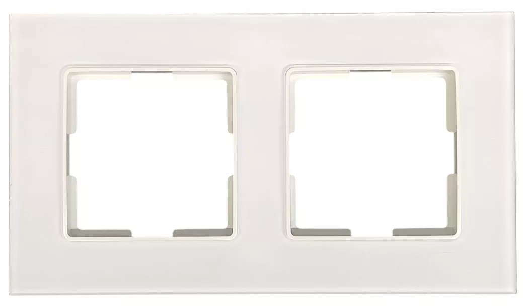 Рамка 2-я белая (стекло) SD-G3002W AWSPRODUCTS