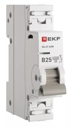 Автоматический выключатель ВА 47-63N B25/1 6кА Proxima EKF (без НДС)