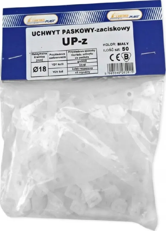 Крепление для кабеля UP-Z Белый 18 (50шт.) Elektroplast, уп