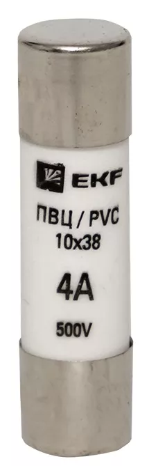 Плавкая вставка цилиндрическая ПВЦ (10х38) 4А EKF