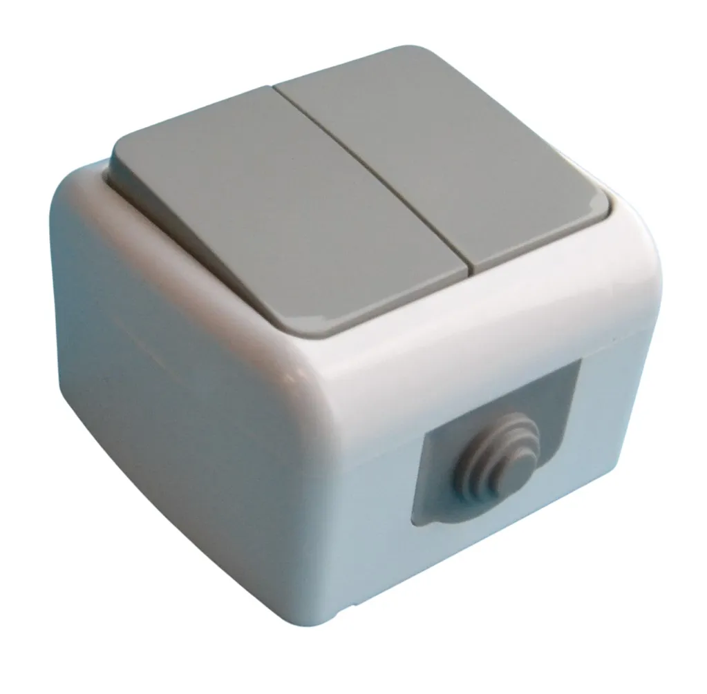 Выключатель ОУ 2-кл. IP54 SD-V1002WG AWSPRODUCTS