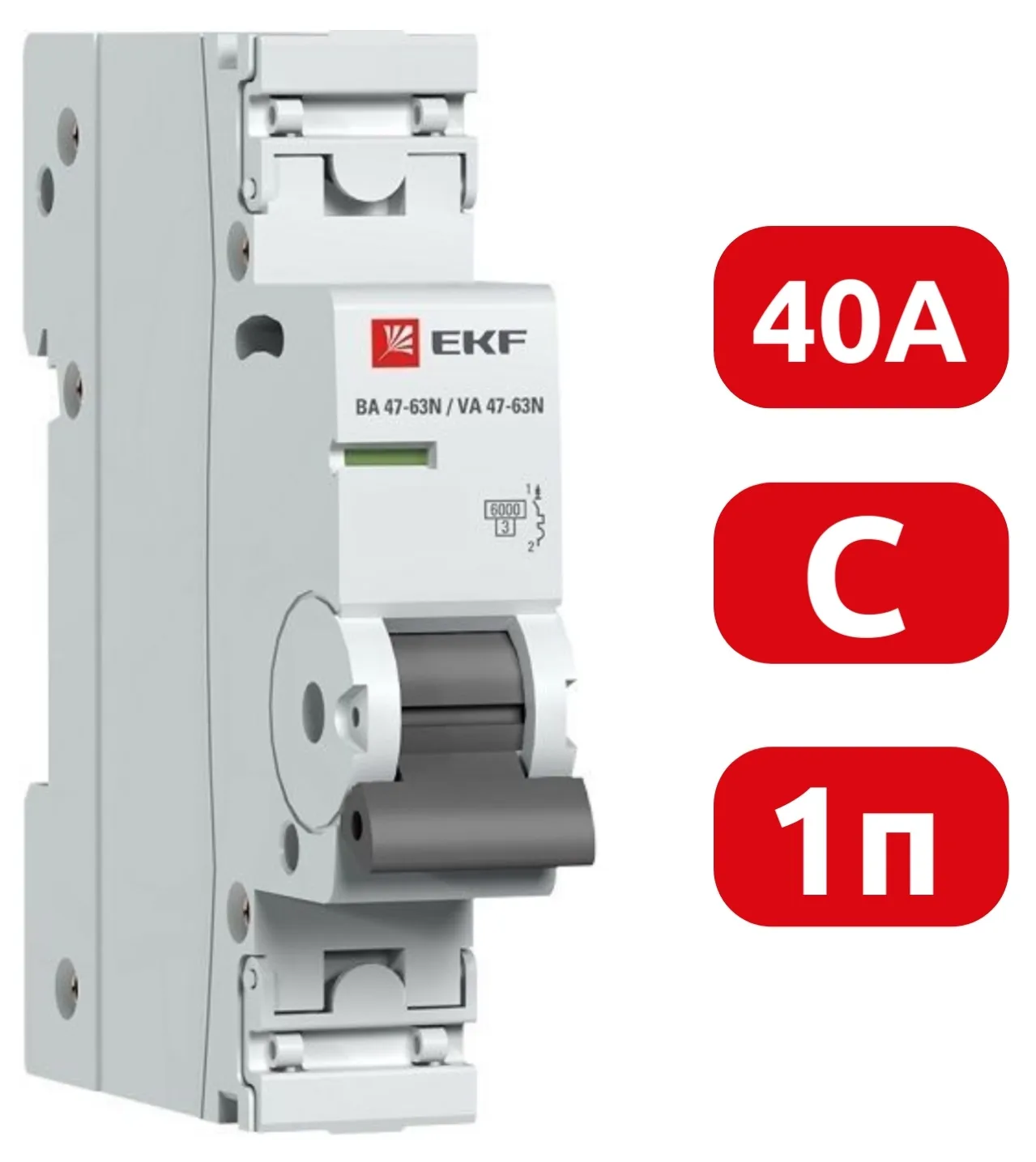 Автоматический выключатель ВА 47-63N C40/1 6кА Proxima EKF