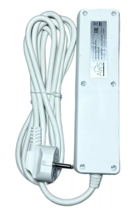 Удлинитель бытовой 3гн. 3м с/з с выкл. ПВС 3x1mm2 AWS-G03K-3 AWS